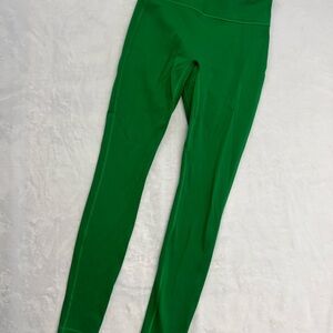 Fabletics Motion365 Leggings Women Green High Rise Pocket Stretch Activewear Gym